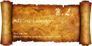 Móry Leander névjegykártya