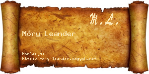 Móry Leander névjegykártya